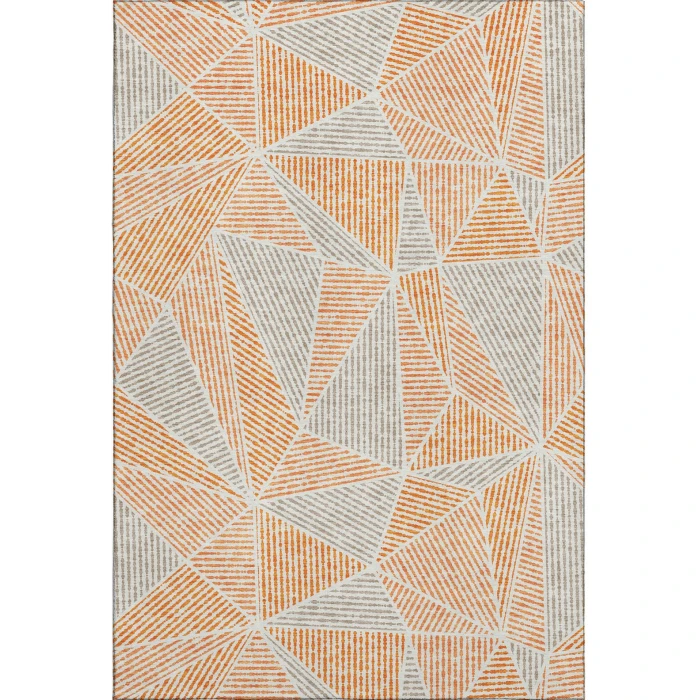 Addison Mayfield Orange AMF618 - 8ft. Round Rug