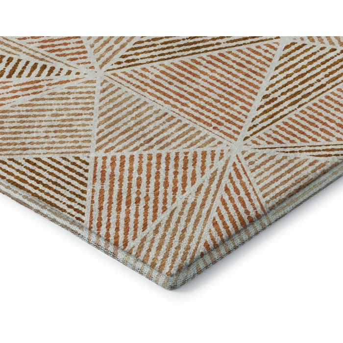 Addison Mayfield Orange AMF618 - 8ft. Round Rug