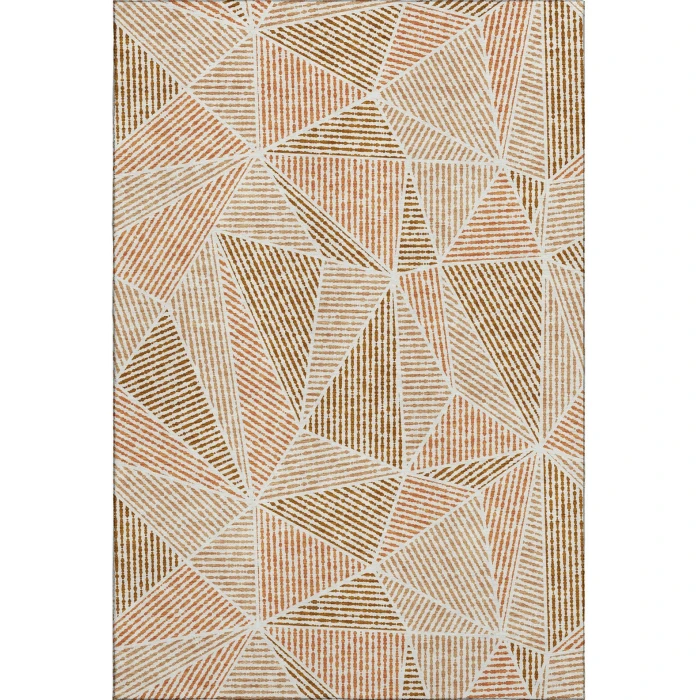 Addison Mayfield Orange AMF618 - 8ft. Round Rug