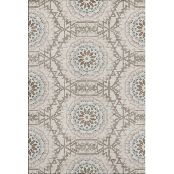 Addison Mayfield Brown AMF619 - 8ft. Round Rug