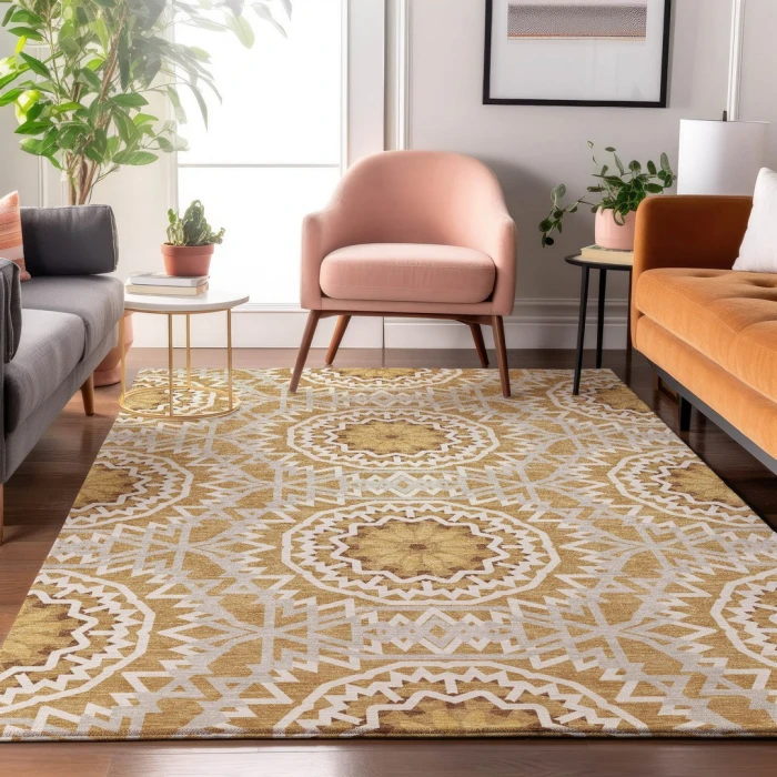 Addison Mayfield Gold AMF619 2ft. 3in. x 7ft. 6in. Rect. Rug