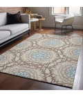Addison Mayfield Brown AMF619 - 8ft. Round Rug