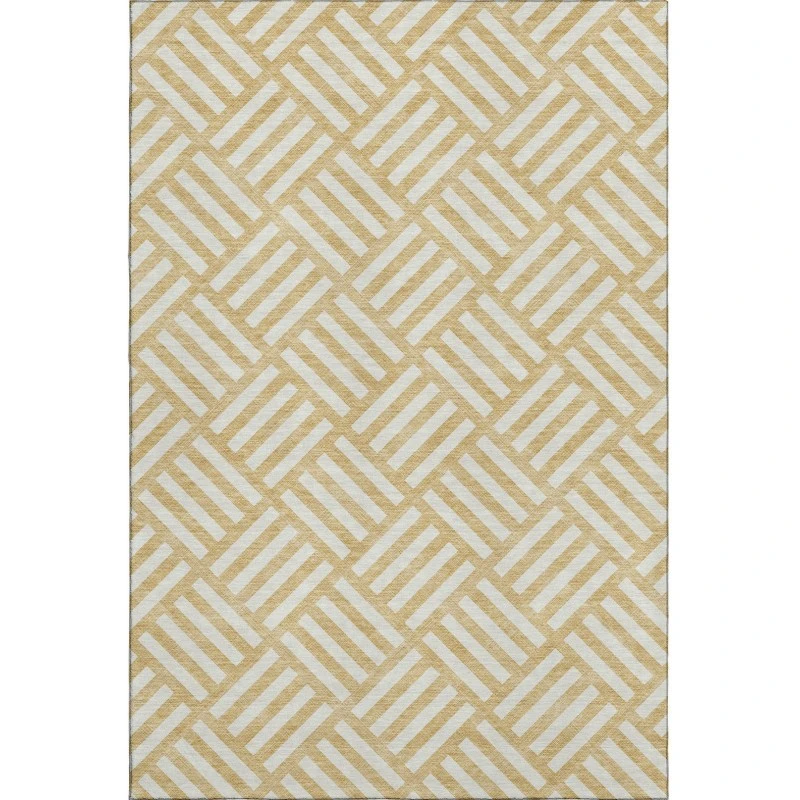 Addison Mayfield Gold AMF620 - 8ft. Round Rug