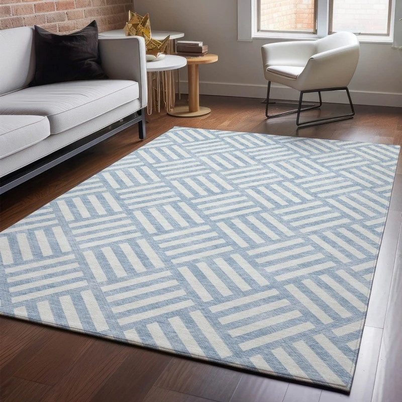 Addison Mayfield Blue AMF620 - 8ft. Round Rug
