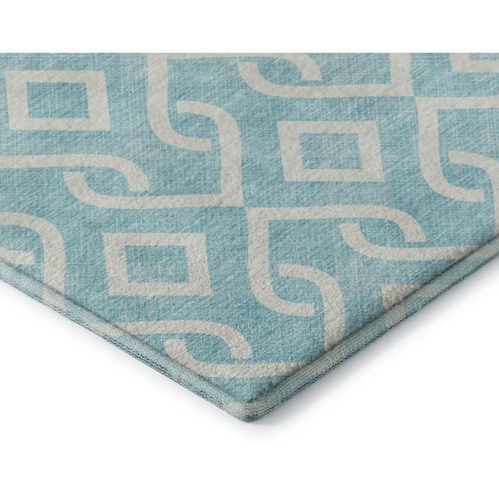 Addison Mayfield Teal AMF621 - 8ft. Round Rug
