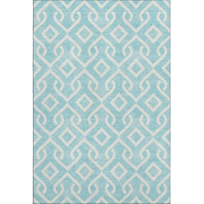 Addison Mayfield Teal AMF621 - 8ft. Round Rug