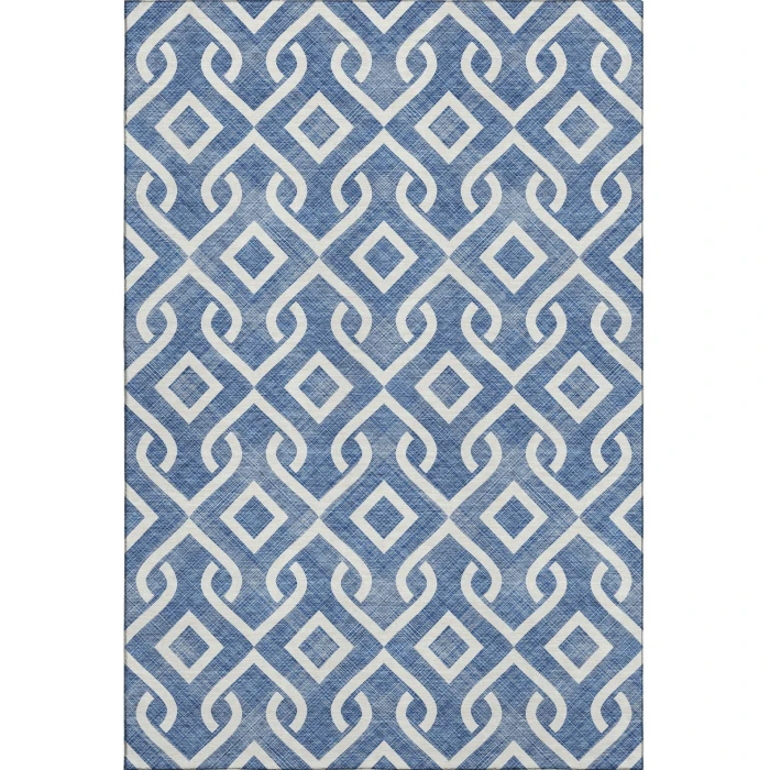 Addison Mayfield Blue AMF621 - 8ft. Round Rug
