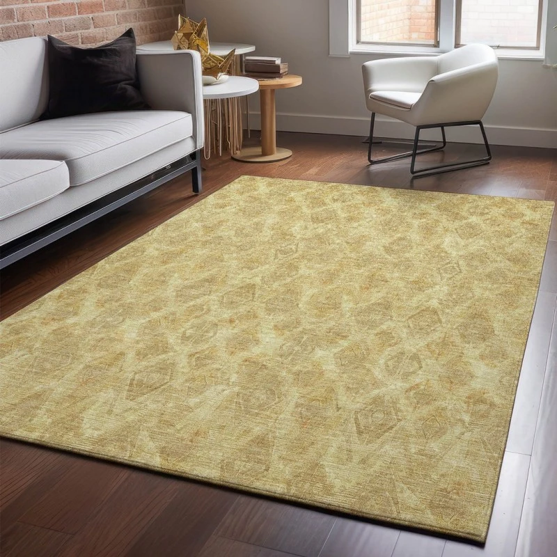Addison Mayfield Gold AMF622 - 8ft. Round Rug