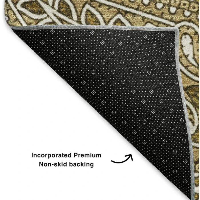 Addison Mayfield Brown AMF623 - 8ft. Round Rug