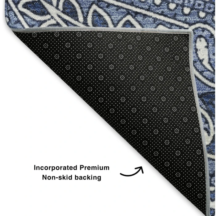 Addison Mayfield Blue AMF623 - 8ft. Round Rug