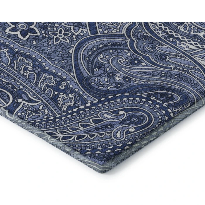 Addison Mayfield Blue AMF623 - 8ft. Round Rug