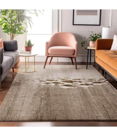 Addison Mayfield Brown AMF627 - 8ft. Round Rug