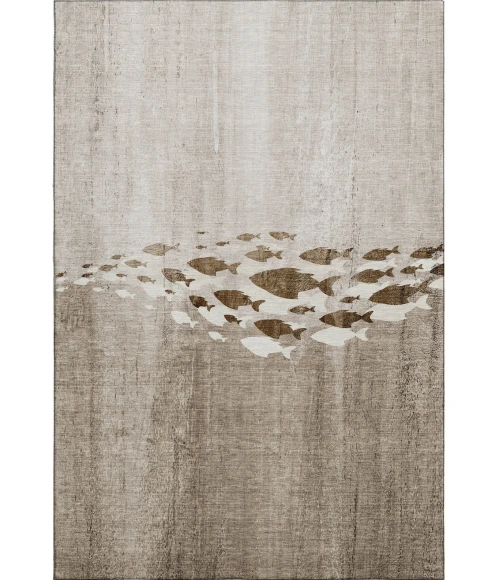 Addison Mayfield Brown AMF627 - 8ft. Round Rug
