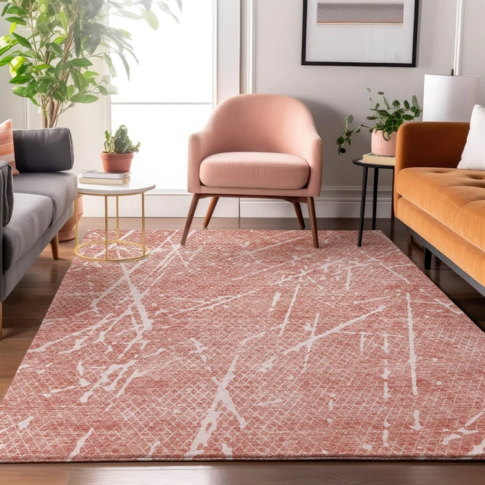 Addison Mayfield Pink AMF628 - 8ft. Round Rug