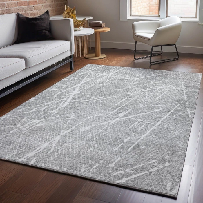 Addison Mayfield Gray AMF628 - 8ft. Round Rug