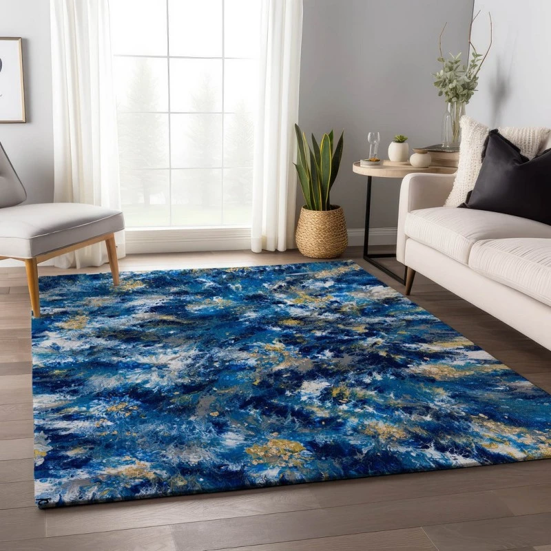 Addison Mayfield Blue AMF62 - 8ft. Round Rug
