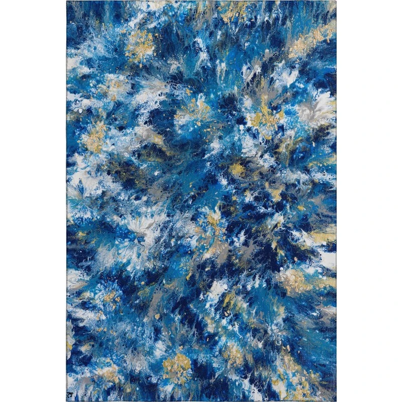 Addison Mayfield Blue AMF62 - 8ft. Round Rug