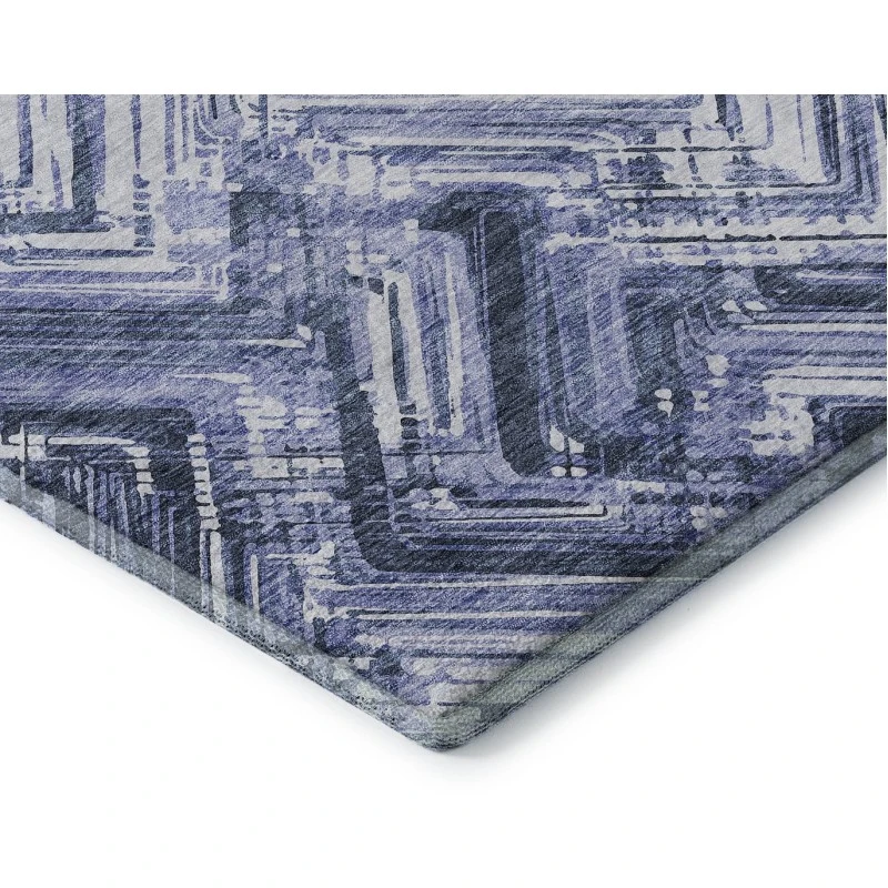 Addison Mayfield Blue AMF630 - 8ft. Round Rug