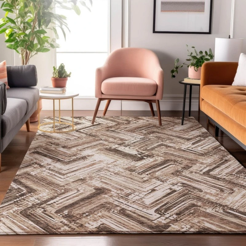 Addison Mayfield Brown AMF630 - 8ft. Round Rug