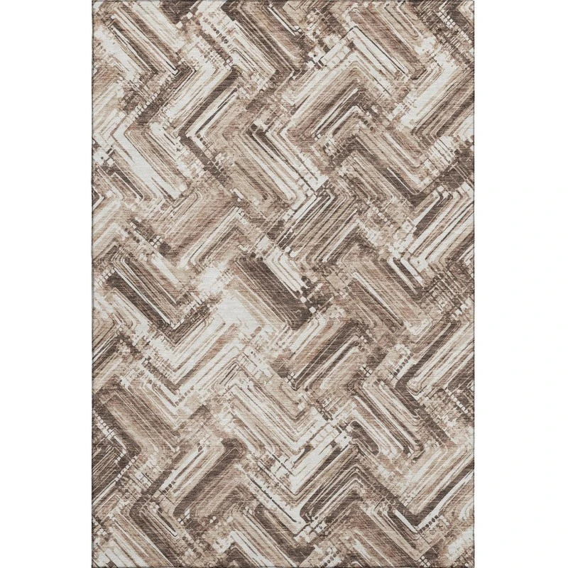 Addison Mayfield Brown AMF630 - 8ft. Round Rug