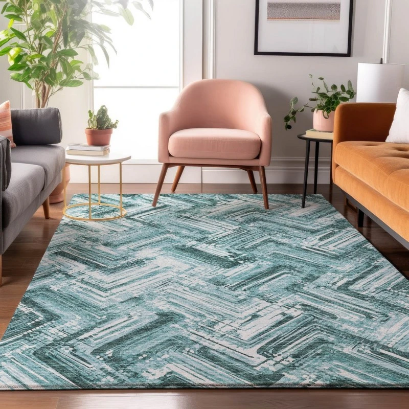 Addison Mayfield Teal AMF630 5ft. x 7ft. 6in. Rect. Rug