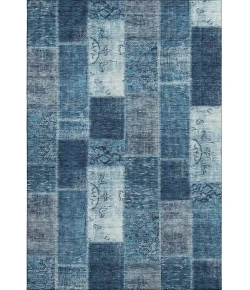 Addison Mayfield Blue AMF631 - 8ft. Round Rug