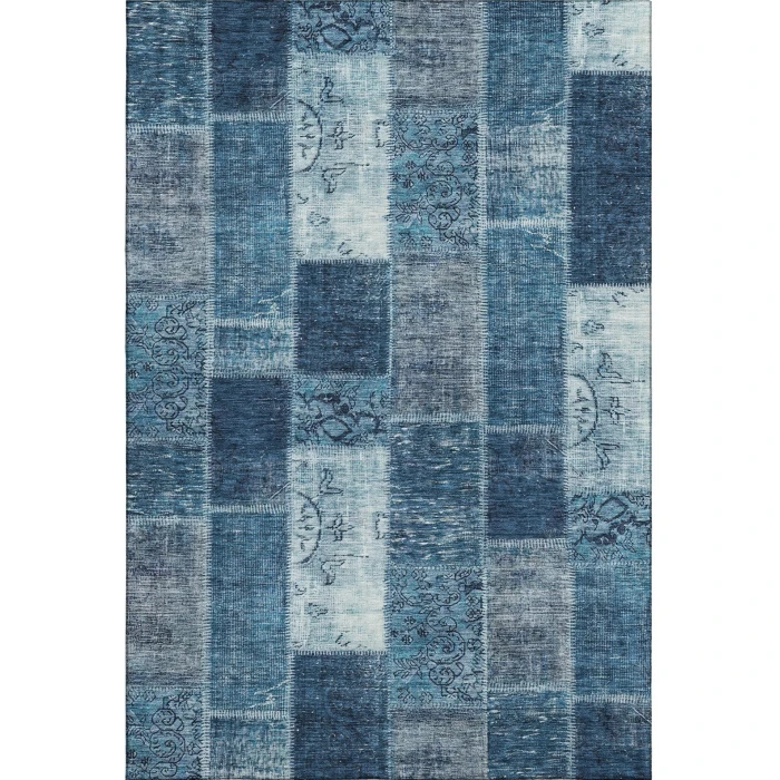 Addison Mayfield Blue AMF631 - 8ft. Round Rug