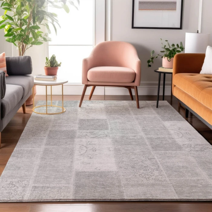 Addison Mayfield Gray AMF631 - 8ft. Round Rug