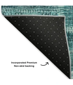Addison Mayfield Teal AMF631 - 8ft. Round Rug