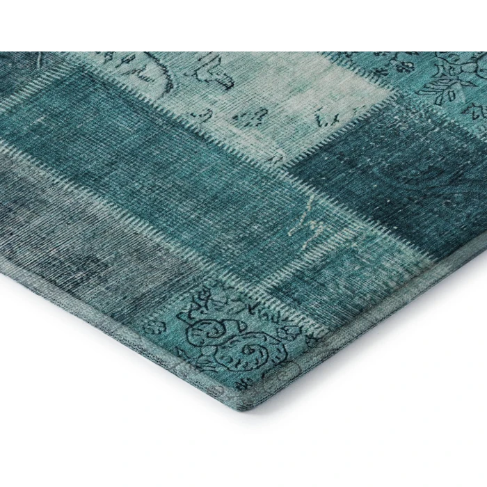 Addison Mayfield Teal AMF631 - 8ft. Round Rug