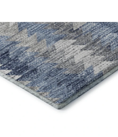 Addison Mayfield Blue AMF632 - 8ft. Round Rug