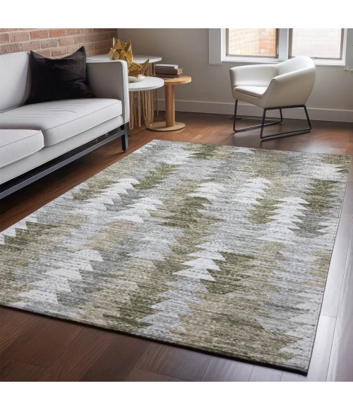 Addison Mayfield Brown AMF632 - 8ft. Round Rug