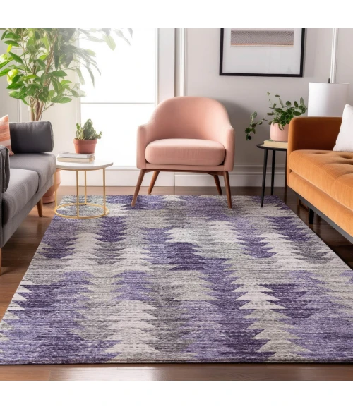 Addison Mayfield Purple AMF632 2ft. 3in. x 7ft. 6in. Rect. Rug
