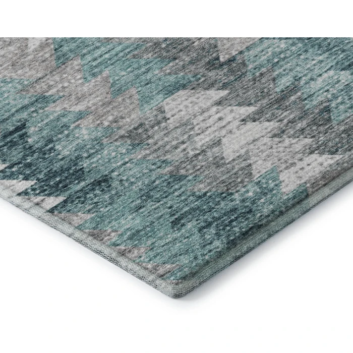 Addison Mayfield Teal AMF632 - 8ft. Round Rug