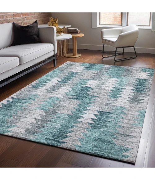 Addison Mayfield Teal AMF632 5ft. x 7ft. 6in. Rect. Rug