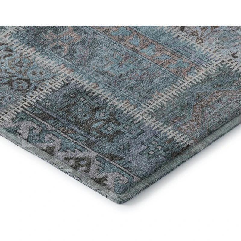 Addison Mayfield Teal AMF635 - 8ft. Round Rug