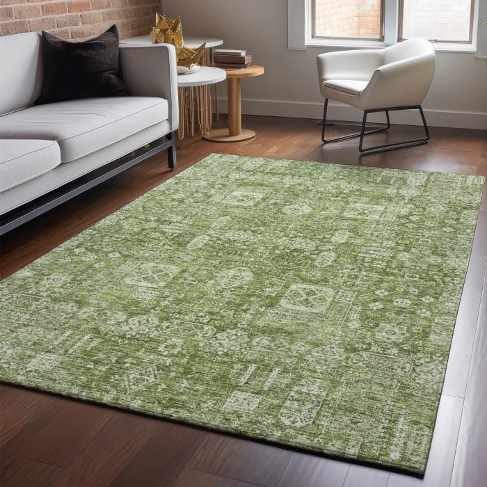 Addison Mayfield Green AMF637 2ft. 3in. x 7ft. 6in. Rect. Rug
