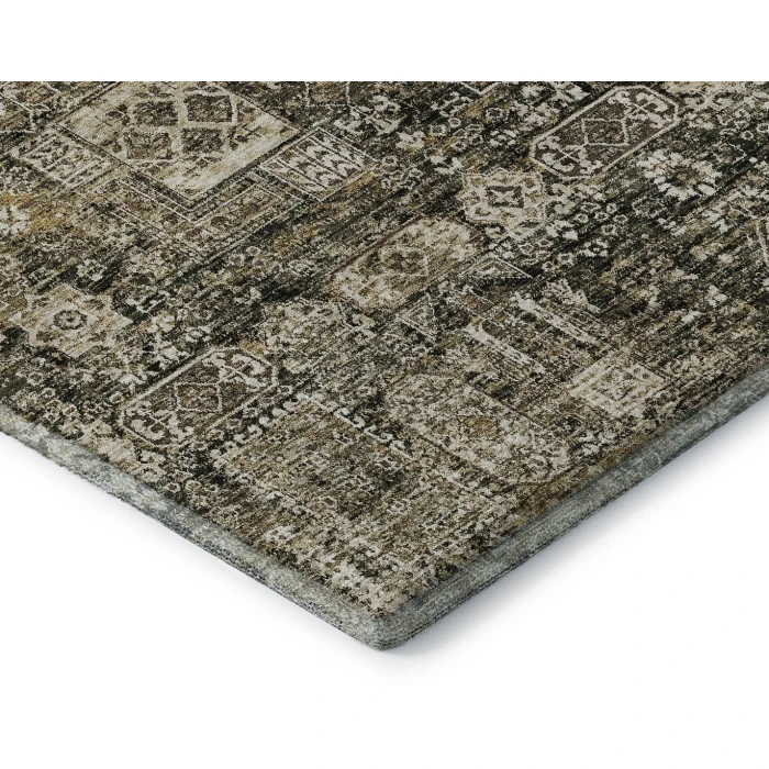 Addison Mayfield Brown AMF637 - 8ft. Round Rug