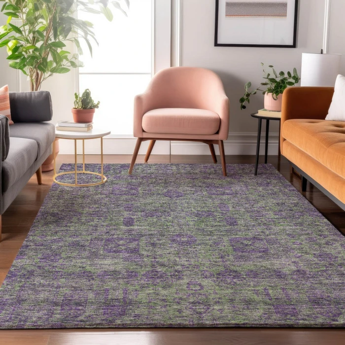 Addison Mayfield Green AMF637 - 8ft. Round Rug