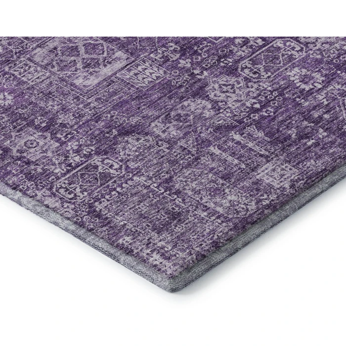 Addison Mayfield Purple AMF637 - 8ft. Round Rug