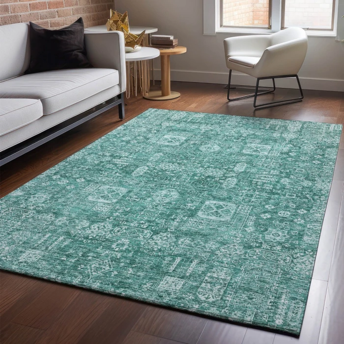 Addison Mayfield Teal AMF637 2ft. 3in. x 7ft. 6in. Rect. Rug