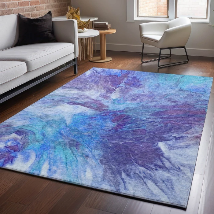 Addison Mayfield Blue AMF641 - 8ft. Round Rug