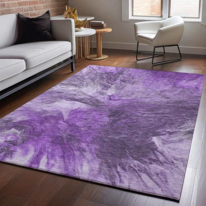 Addison Mayfield Purple AMF641 - 8ft. Round Rug