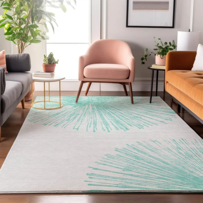 Addison Mayfield Teal AMF642 5ft. x 7ft. 6in. Rect. Rug