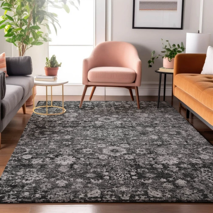 Addison Mayfield Gray AMF651 - 8ft. Round Rug