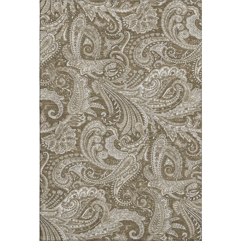 Addison Mayfield Brown AMF654 - 8ft. Round Rug