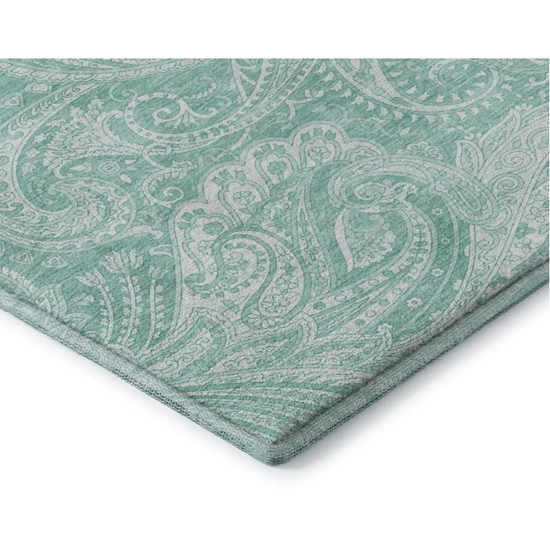 Addison Mayfield Teal AMF654 - 8ft. Round Rug