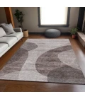 Addison Mayfield Brown AMF657 - 8ft. Round Rug
