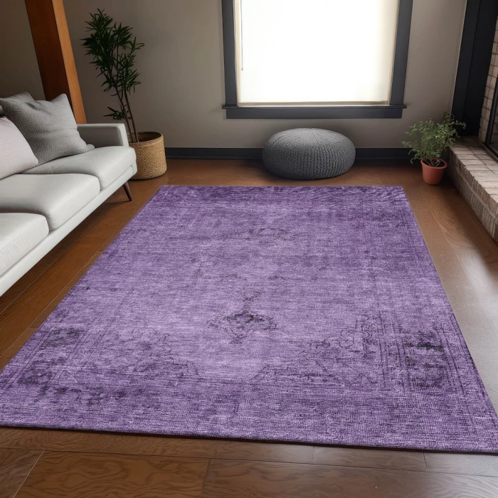 Addison Mayfield Purple AMF658 - 8ft. Round Rug