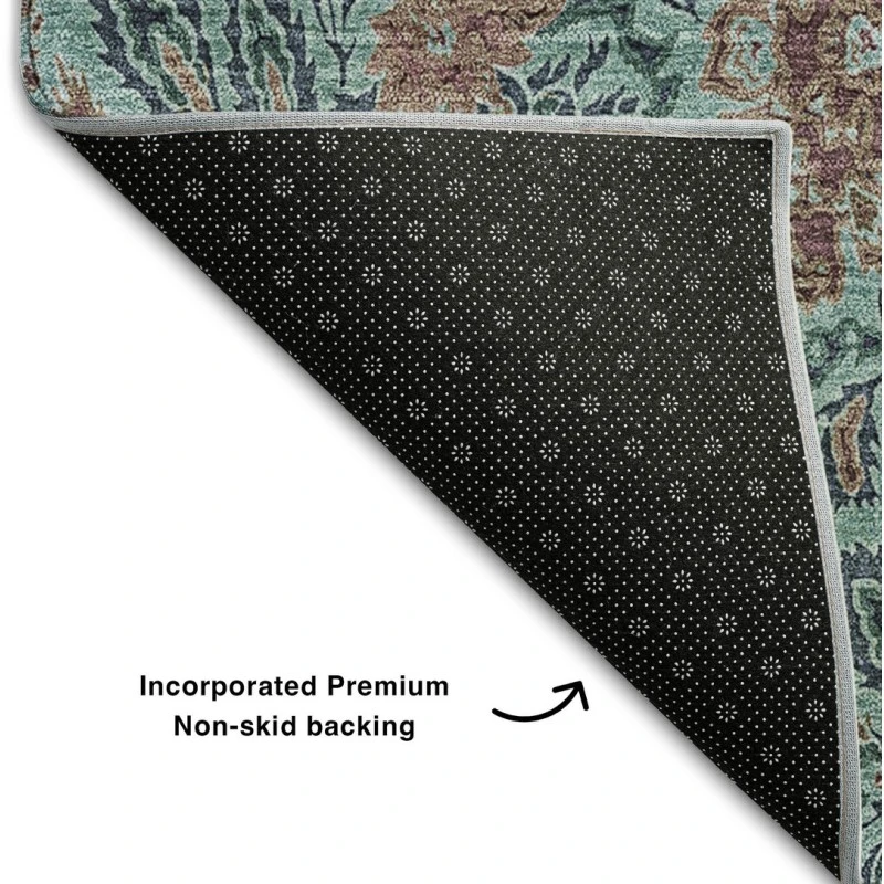 Addison Mayfield Teal AMF660 - 8ft. Round Rug